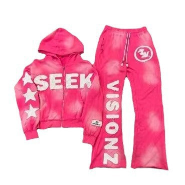 Hooded Pullover Sweatshirt Suit