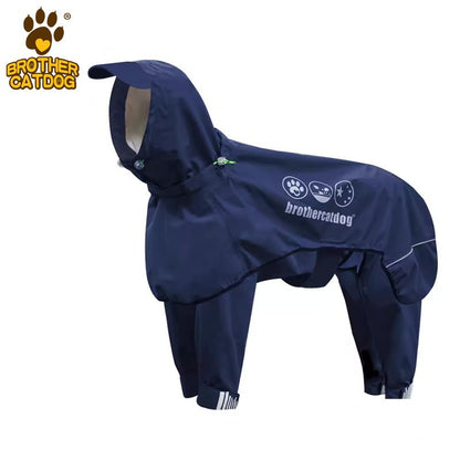 Hooded Reflective Dog Raincoat