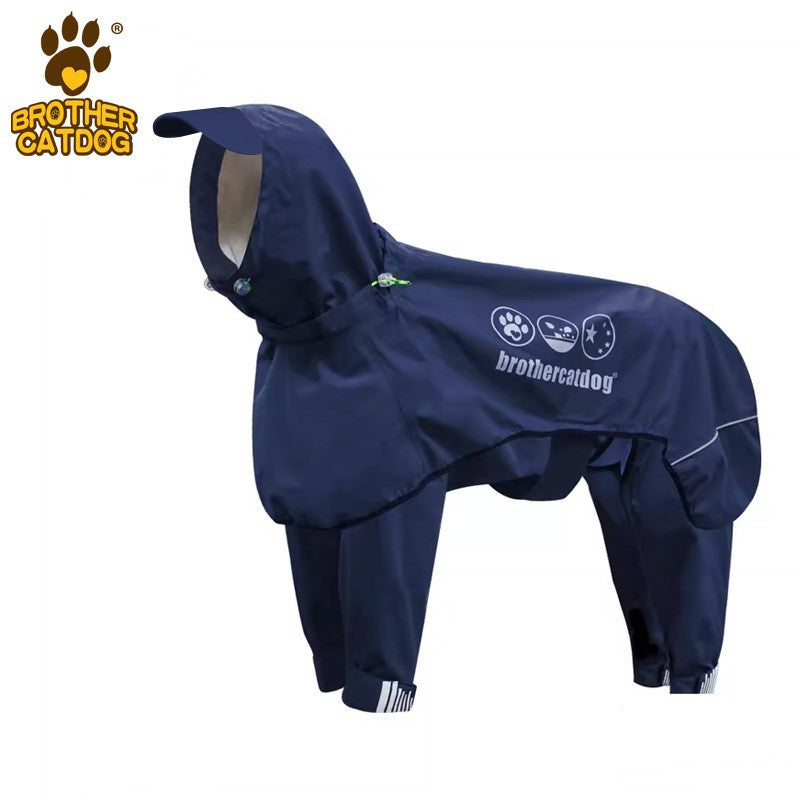 Hooded Reflective Dog Raincoat