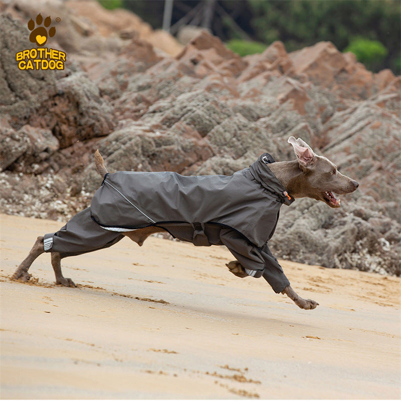 Hooded Reflective Dog Raincoat