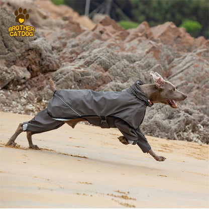 Hooded Reflective Dog Raincoat