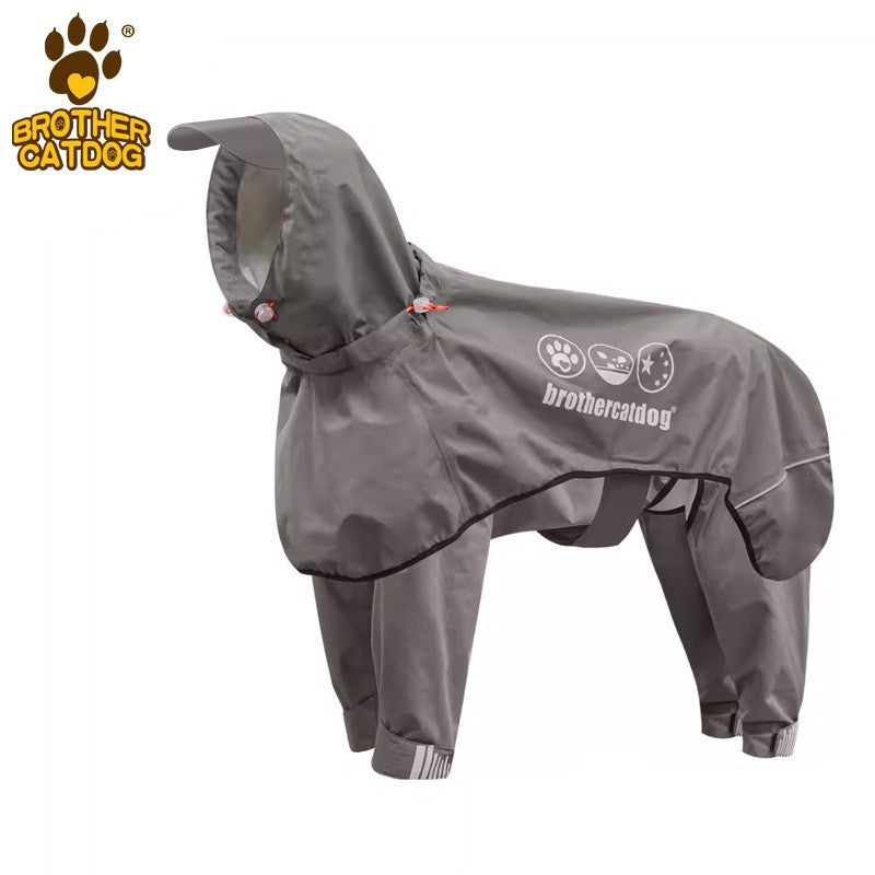 Hooded Reflective Dog Raincoat
