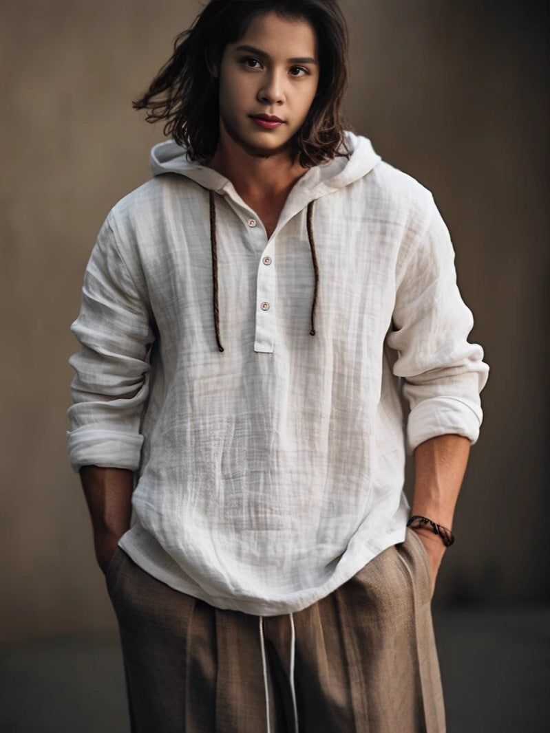 hooded shirt
