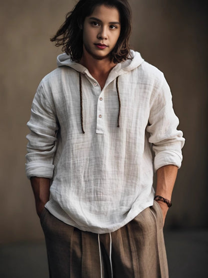 hooded shirt