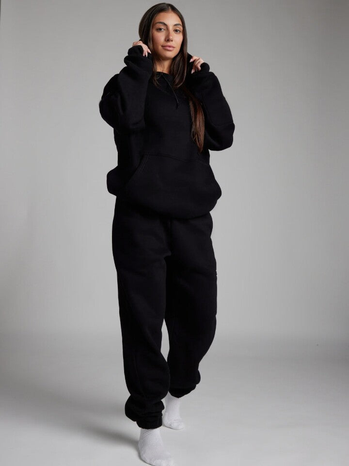 Hooded Sweatshirt and Pants with Eye Mask