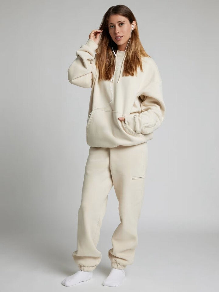 Hooded Sweatshirt and Pants with Eye Mask
