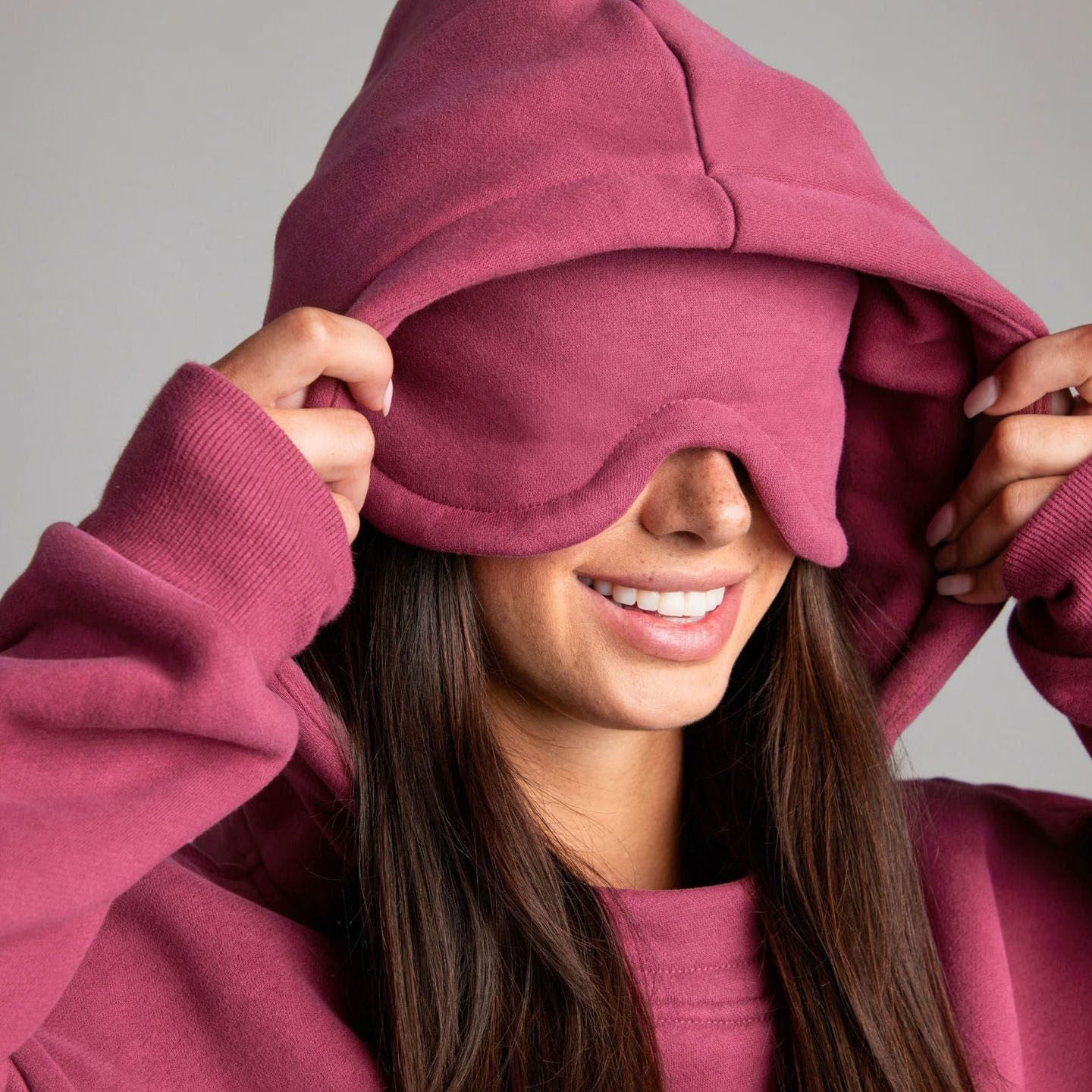 Hooded Sweatshirt and Pants with Eye Mask