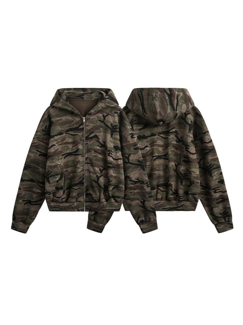 Hooded Sweatshirt Cardigan