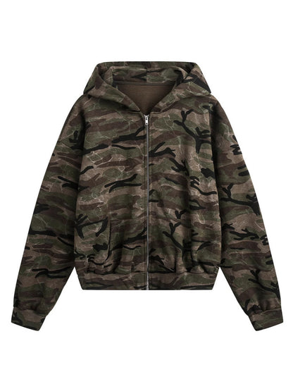 Hooded Sweatshirt Cardigan