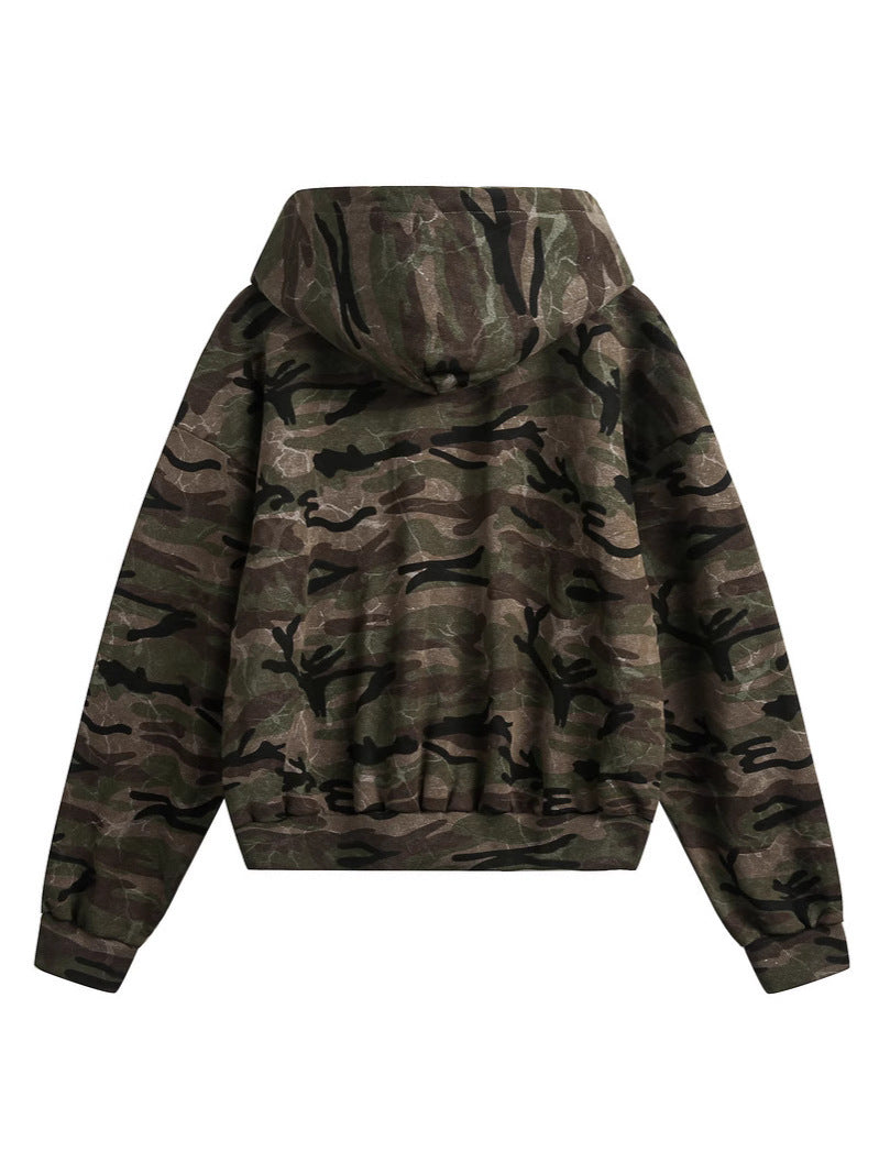 Hooded Sweatshirt Cardigan