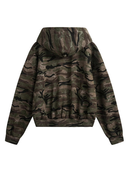 Hooded Sweatshirt Cardigan