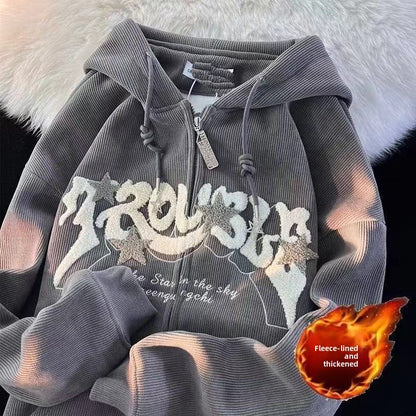 Hooded Sweatshirt Jacket