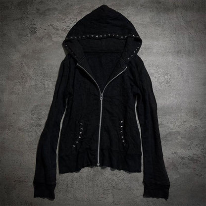 Hooded sweatshirt jacket