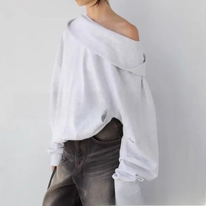 Hooded V-neck Sweater