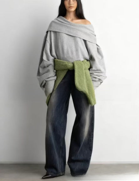 Hooded V-neck Sweater