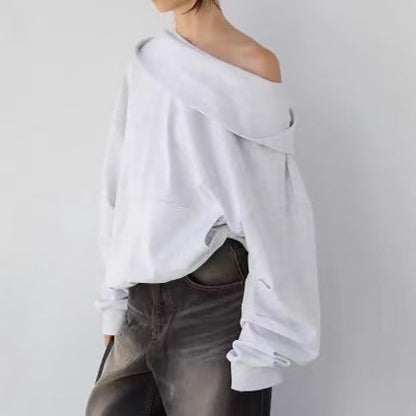 Hooded V-neck Sweater