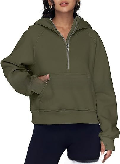 Hooded zipped and thickened hoodie for women
