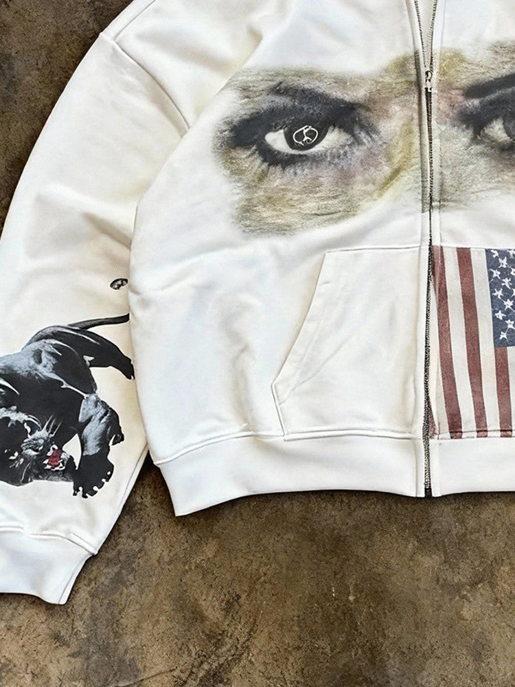 Hooded zipper hoodie