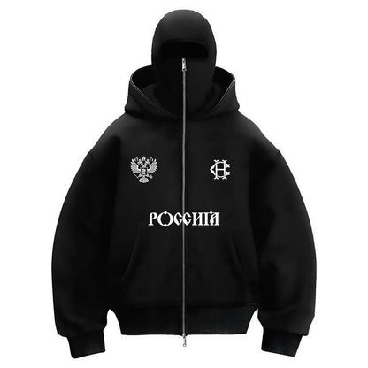 Hooded zipper hoodie jacket