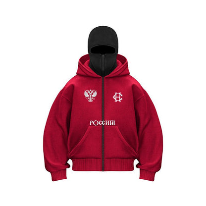 Hooded zipper hoodie jacket