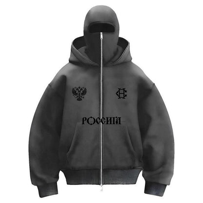 Hooded zipper hoodie jacket