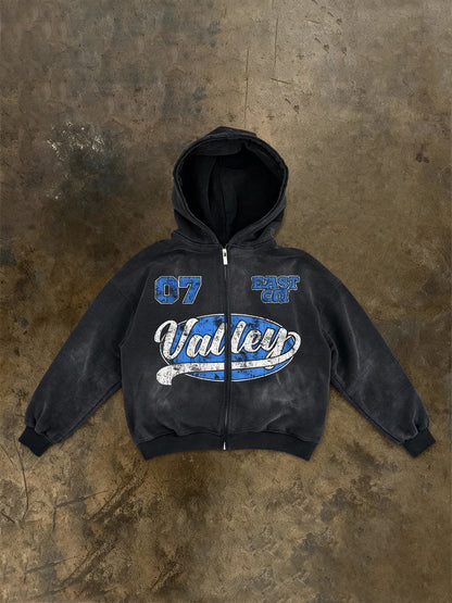 Hooded Zipper Sweatshirt