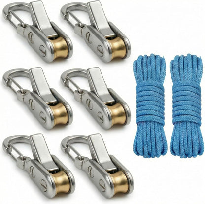 Hook rope fastening tool