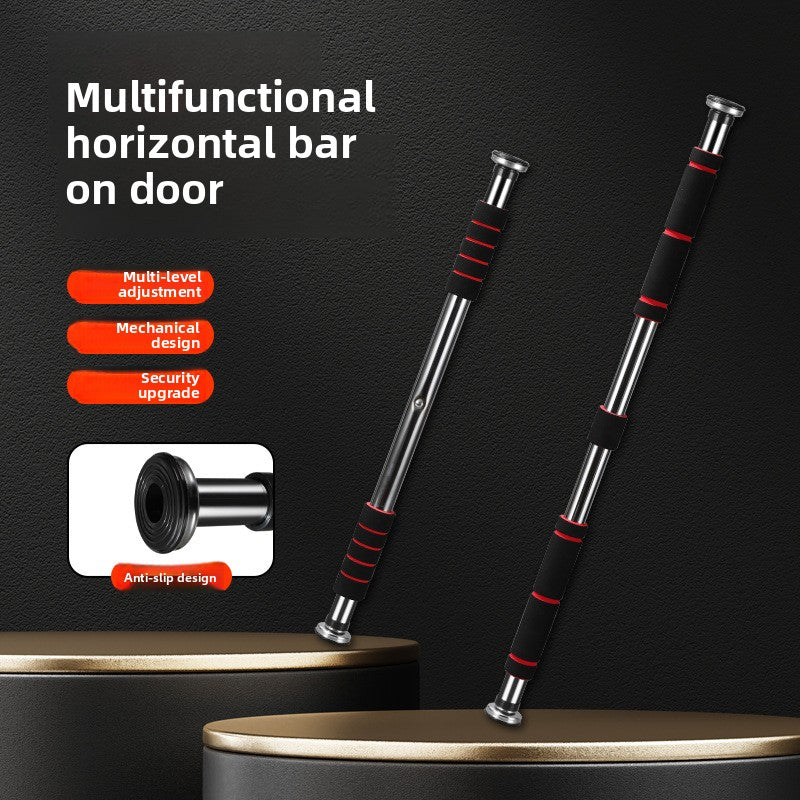 Horizontal bar on the indoor door without holes