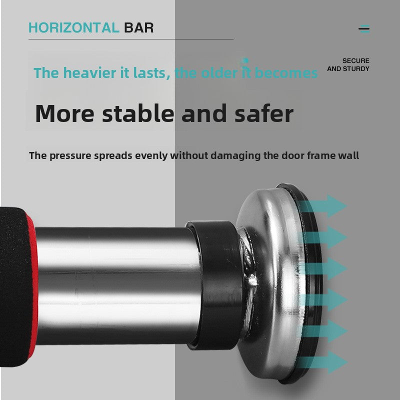 Horizontal bar on the indoor door without holes
