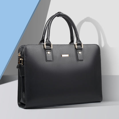 Horizontal large-capacity men's handbag