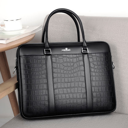 Horizontal payment hand-held shoulder bag