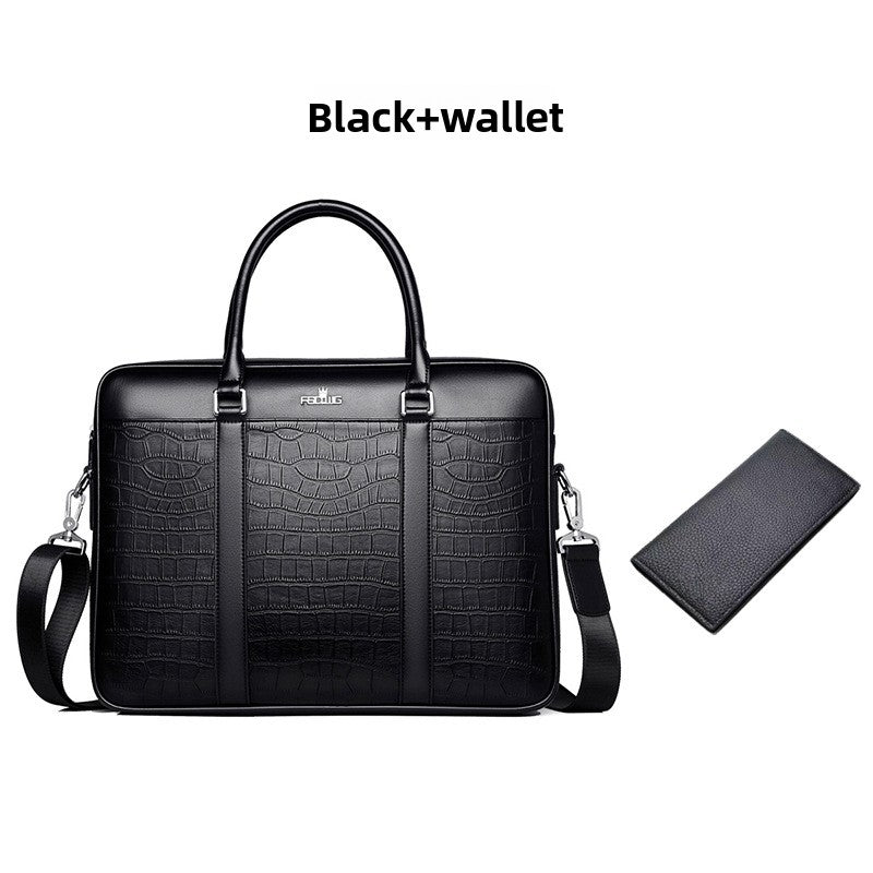 Horizontal payment hand-held shoulder bag