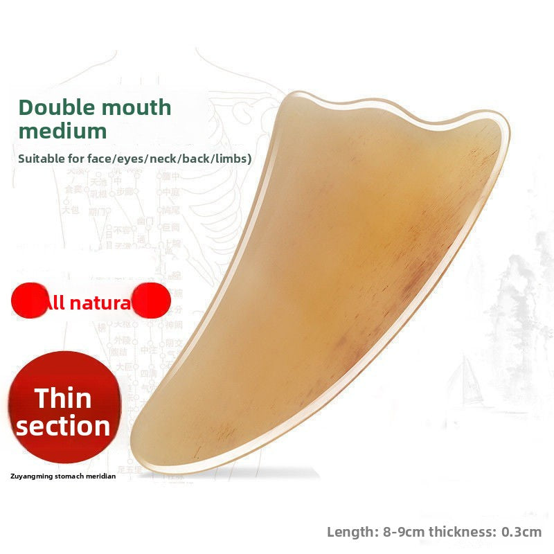 Horn Scraping Board for Body and Facial Massage