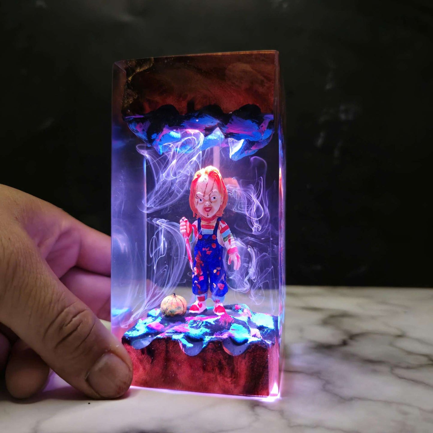 Horror Character Epoxy Resin Desktop Lamp