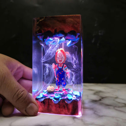 Horror Character Epoxy Resin Desktop Lamp