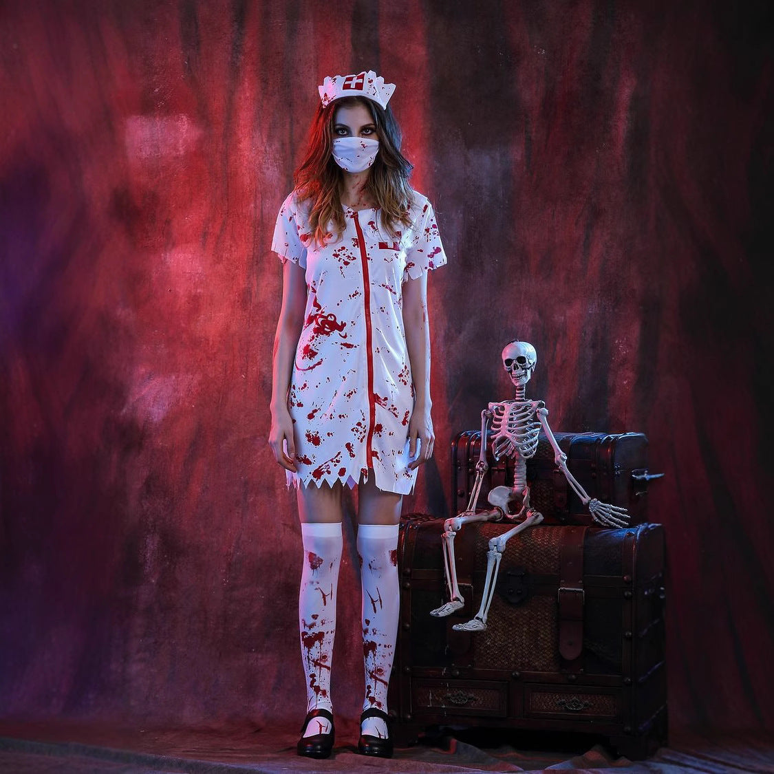 Horror Nurse Doctor Couple Costume