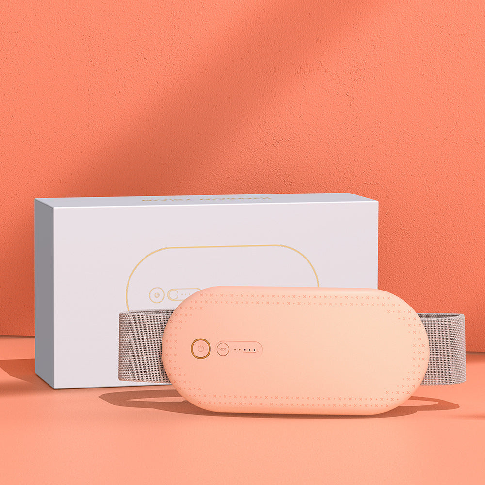 Hot compress waist massage device