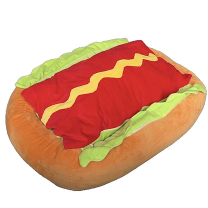 Hot Dog Shaped Pet Bed