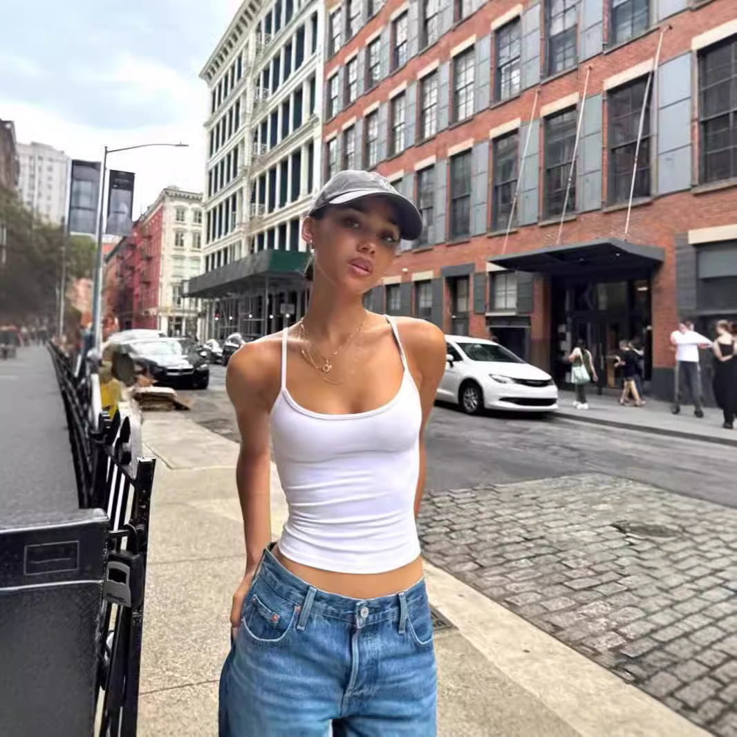 Hot Girl elastic mini halter top