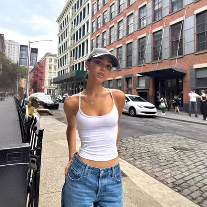 Hot Girl elastic mini halter top