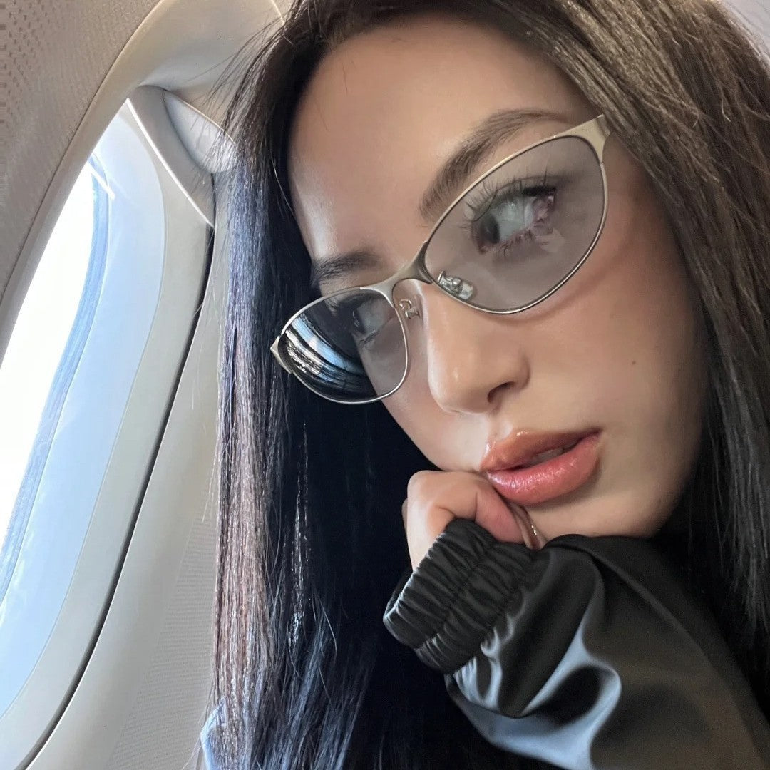 Hot Girl Metal Cat-Eyed Sunglasses