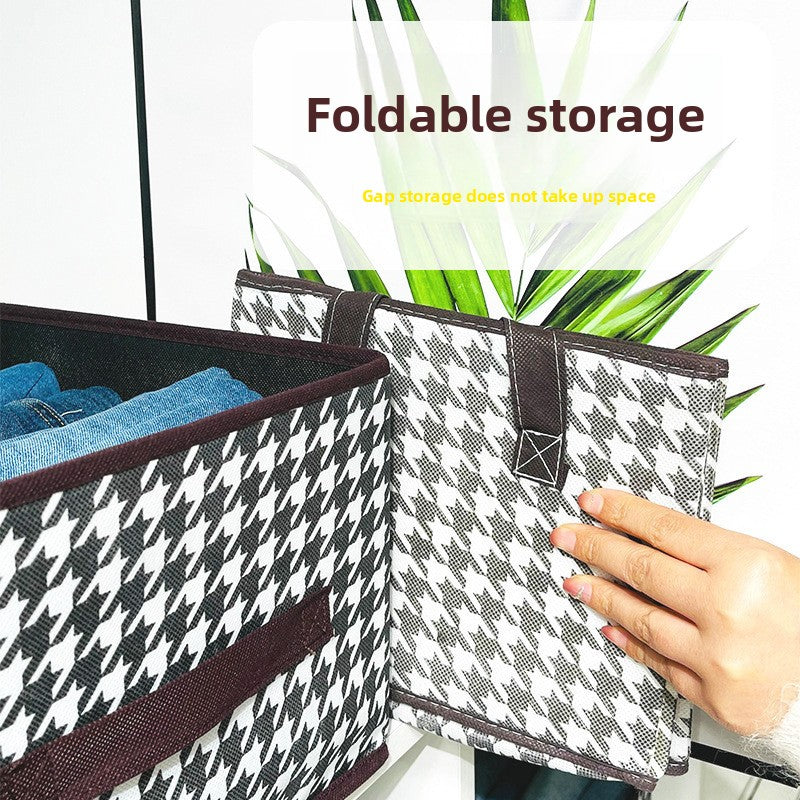 Houndstooth Foldable Storage Box