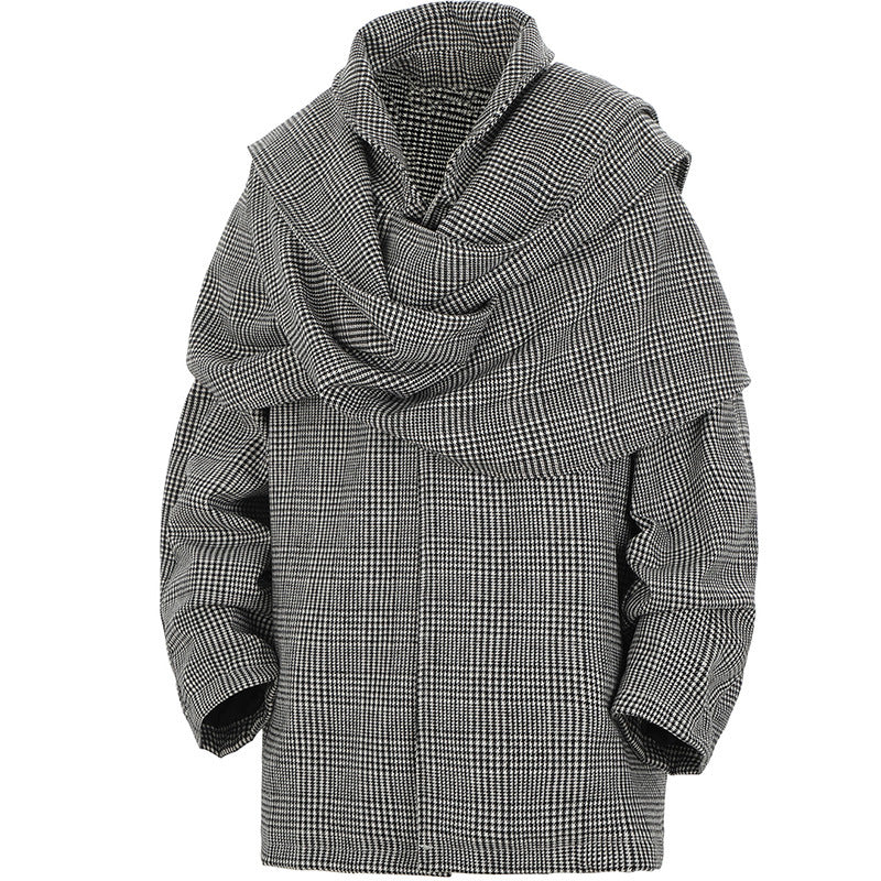 Houndstooth Woolen Jacket