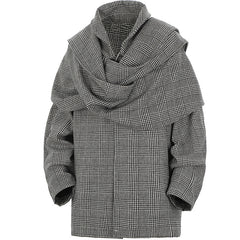 Houndstooth gray cotton