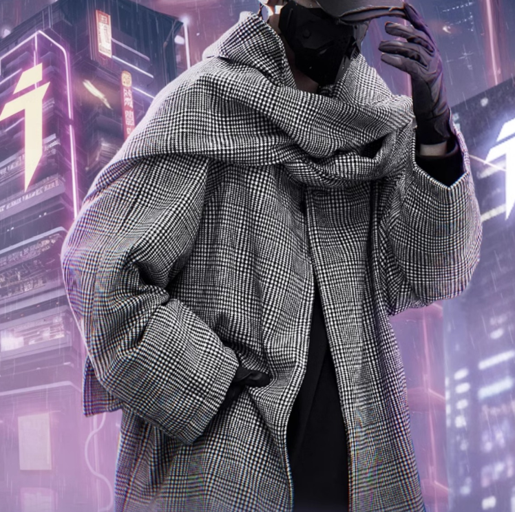 Houndstooth Woolen Jacket