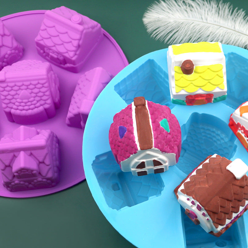 House villa silicone cake mold