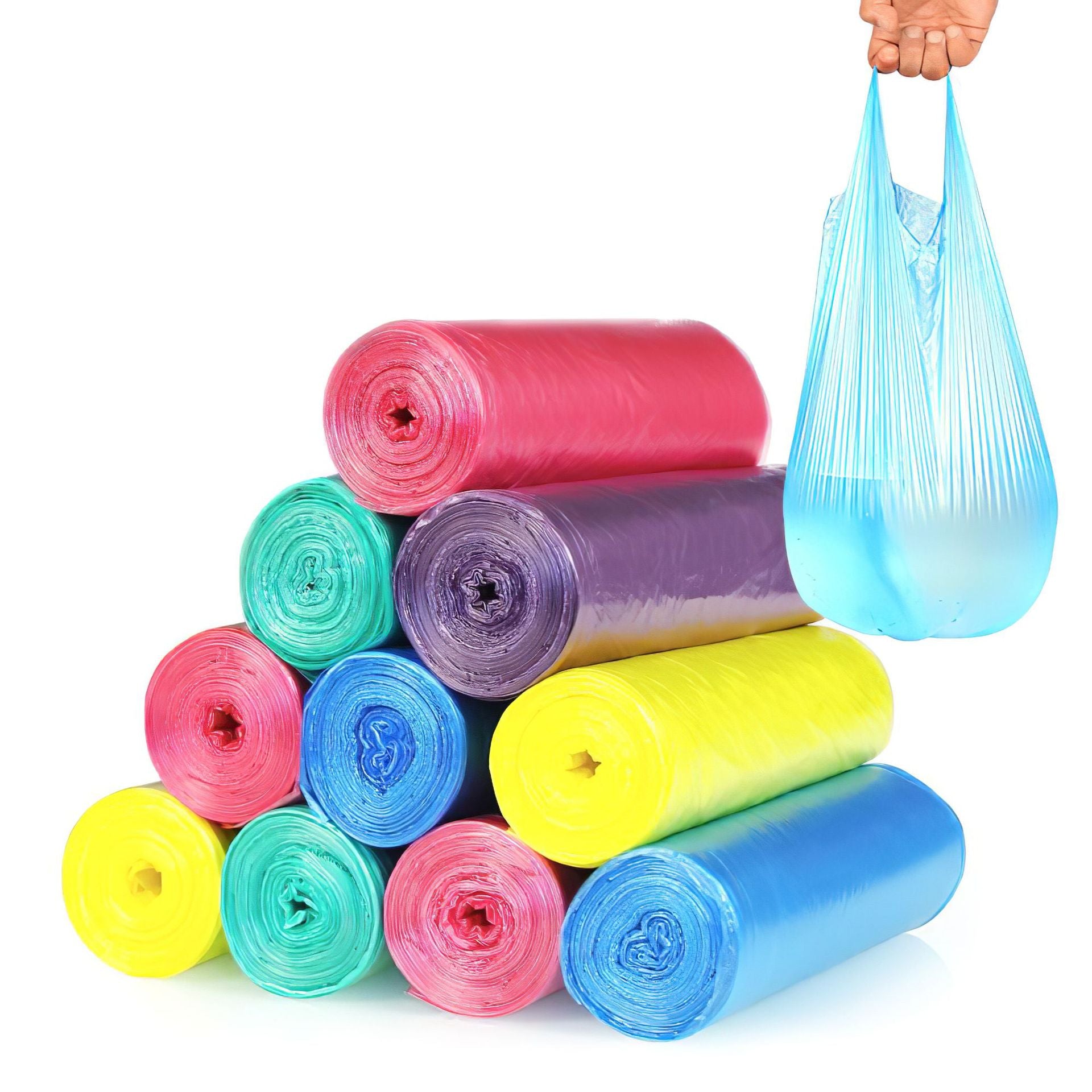 Household black disposable garbage bags