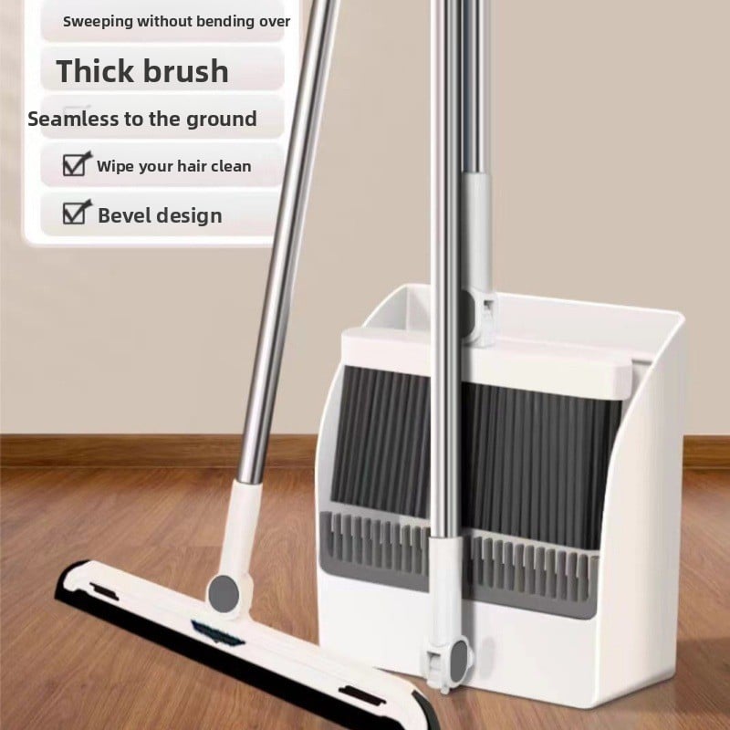 Household broom and dustpan