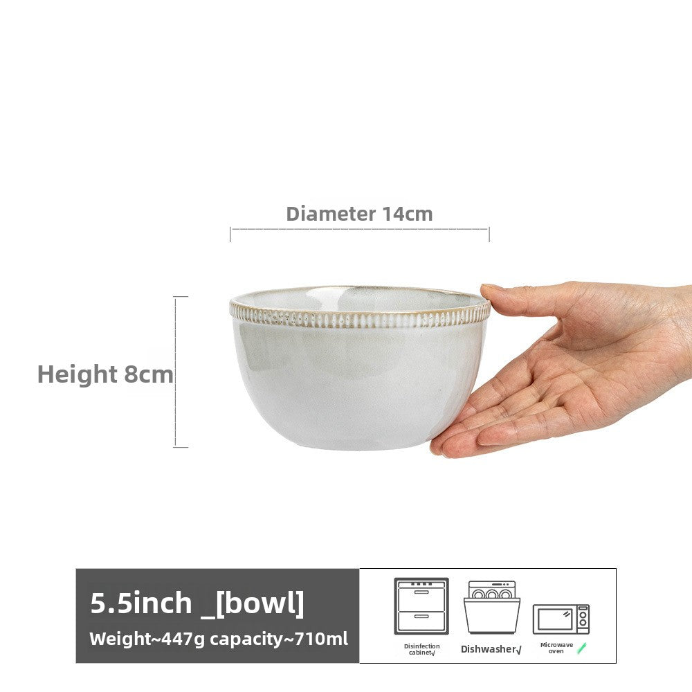Household ceramic bowl