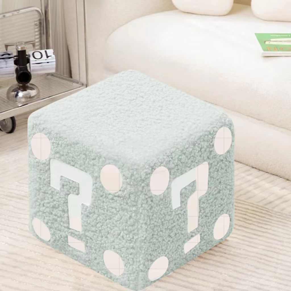 Household dice stool as a shoe stand